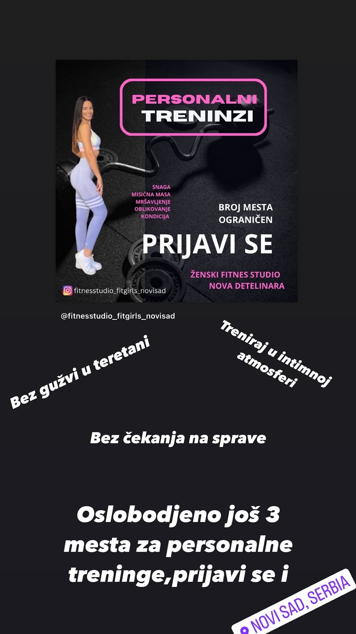 Zenski fitnes studii - Teretane u Novom Sadu