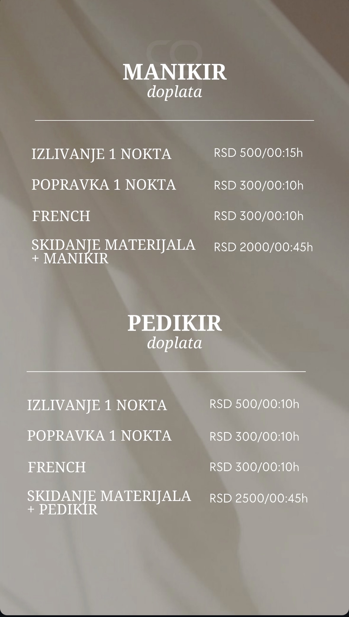 Coco Nails Studio - Usluge u Novom Sadu