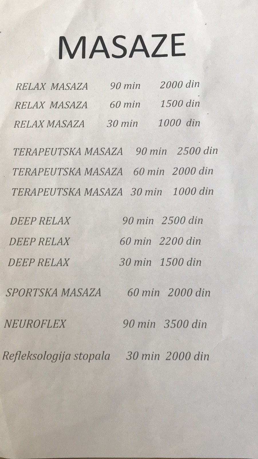 LORA-SB Centar za masažu i kiropraktiku - Usluge u Novom Sadu