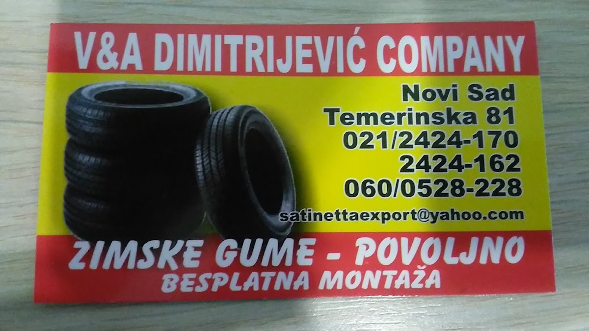 V&A DIMITRIJEVIĆ COMPANY - Auto u Novom Sadu
