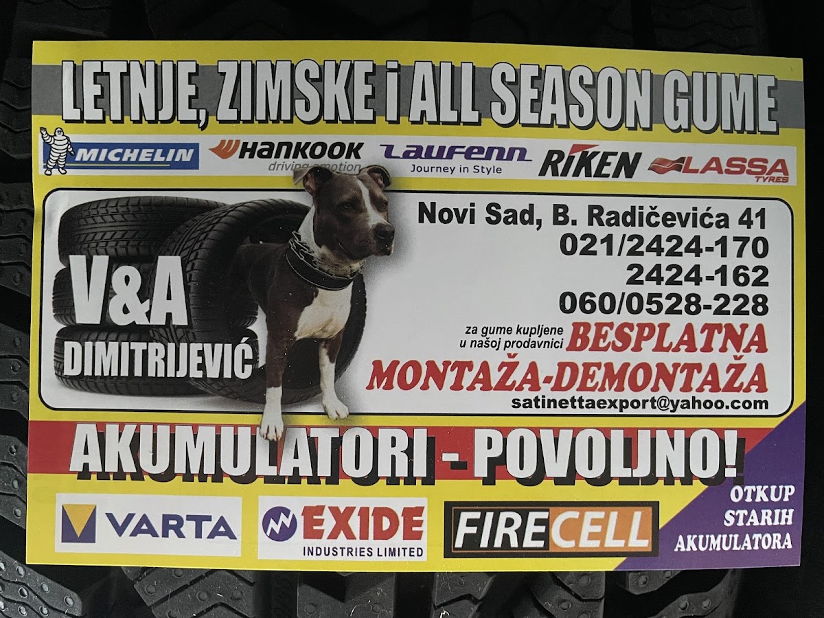 V&A DIMITRIJEVIĆ COMPANY - Auto u Novom Sadu